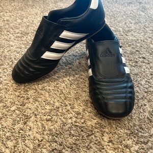 Adidas women’s Black and White  Taekwondo slip on sneakers